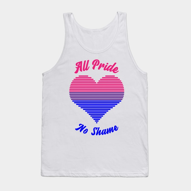 All Pride No Shame - Bisexual Flag Tank Top by My Tribe Apparel